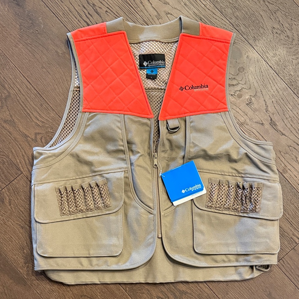 NWT Columbia Men's Tan & Orange Field Vest